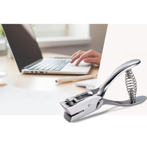 Metal Single Oval Hole Puncher Hand Held Paper Punch Cut Plier for Scrapbooking Border School Office Supplies