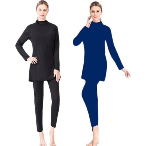 Muslim Women Burkini Modest Conservative Full Cover Swimsuits Swimming Bathing Beach Wear Two Pieces Swimwear Long Sleeve New