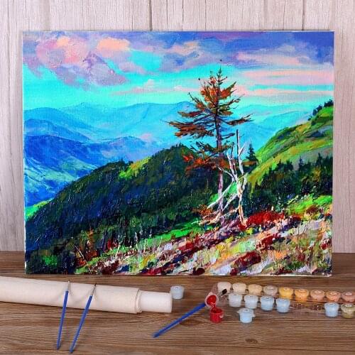 Landscape South Gorgan DIY Paint By Numbers Package Acrylic Paints 40*50 Picture By Numbers Photo New Design Crafts For Art