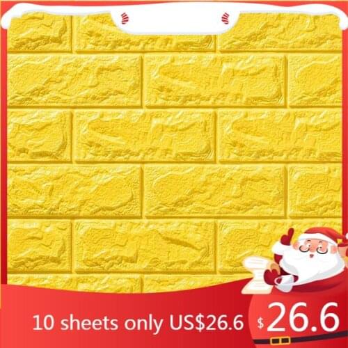 77x70cm DIY Self Adhesive 3D Wall Stickers Bedroom Waterproof Foam Brick Room Wallpaper Wall Decor Living Wall Sticker For Kids