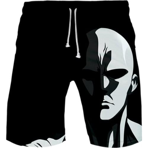3 to 14 years kids Board Shorts One Punch Man Hero Saitama Oppai 3D Beach Swiming Shorts boys Hip Hop Short Pants Beach clothes