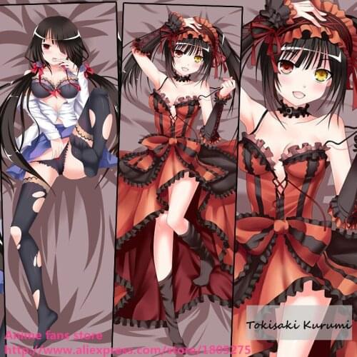 Cute Japanese Anime Pillowcase Date A Live Tokisaki Kurumi Sexy Pillow Case decorative Hugging Body Bedding