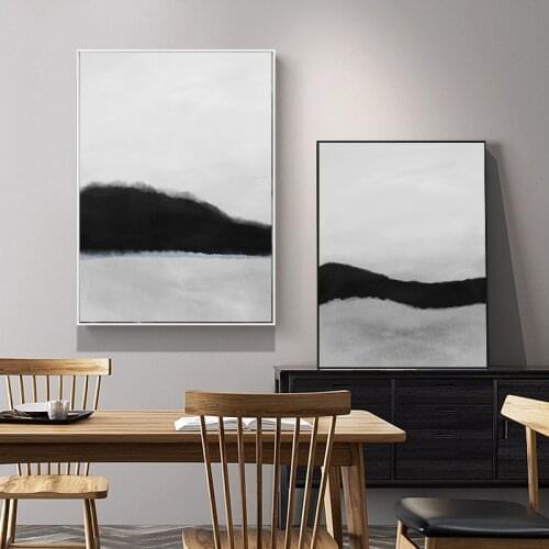 Nordic Abstract Mountain Range Wall Art Landscape Canvas Painting Minimalism Poster and Print for Living Room Morden Home Decor