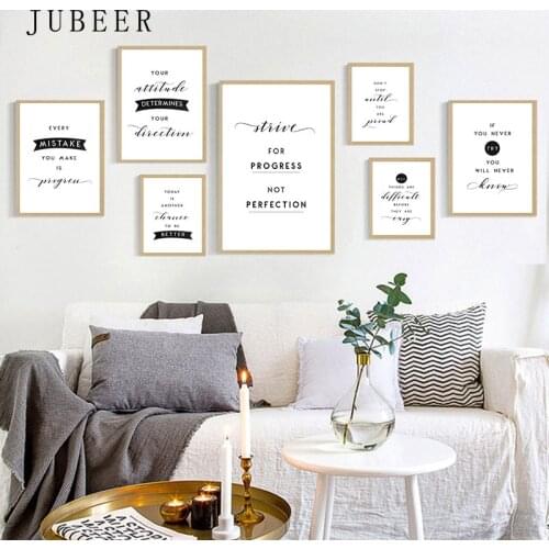 Scandinavian Style Motivational Poster Growth Mindset Classroom Canvas Prints for Living Room Decoration Pictures Wall Painting