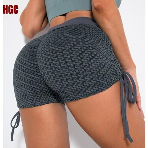 Sports Short Women Tights Running High Waist Fitness Yoga Pantalones Drawstring Joggers Elastic Dry Fit GYM Workout Bottoms HGC