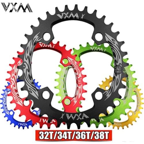 VXM Bicycle Chainwheel 96BCD 32T 34T 36T 38T MTB Bike Narrow Wide Chainring Oval Chainwheel Bike Crankset Plate Bicycle Parts