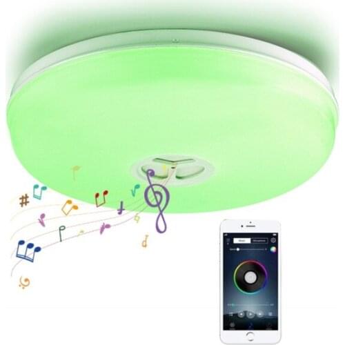 Top Quality 24W Smart LED Ceiling Lamp with BLE Speaker use for Kitchen Bedroom Mobile Phone APP Music RGB LED Ceiling Lights