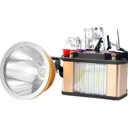 Bright headlight glare charging head mounted separately led waterproof P900 12V lamp xenon lamp fishing light yellow