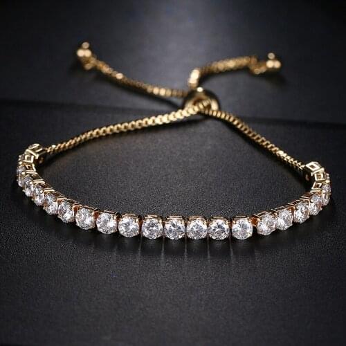 SLBRIDAL Top quality Trendy Charm Cubic Zircon Fashion Women Bracelet Girls Bracelet Bridal Wedding Bracelet Bangle CZ Bracelet