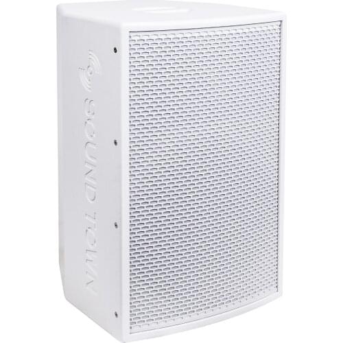 Sound Town 12” 700W Powered DJ PA Speaker with Bluetooth, Titanium Compression Driver and 3-Channel Mixer, White (KALE-112WPW)