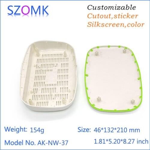 1 piece) new electronics enclosure for pcb network plastic junction box 46*132*210mm szomk instrument box plastic housing case