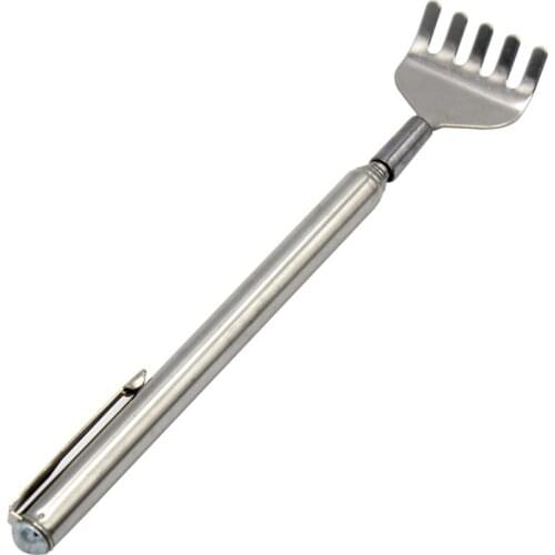 1pcs Portable Extendable Back Scratcher, Tetractable Claw Stainless Steel Hand Massager Tool Relaxation Body Care Accessories