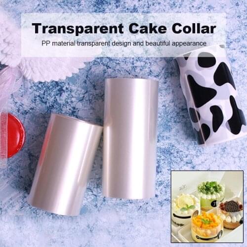 10m/Roll Transparent Cake Collar Lining Film Mousse Surrounding Edge Cake Chocolate Candy Baking Surround Film Lining Rings