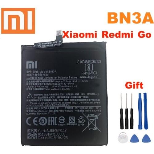 100% Original Xiao mi BN3A 3000mAh Battery For Xiaomi Redmi Go RedmiGo High Quality Phone Replacement Batteries + Free Tools