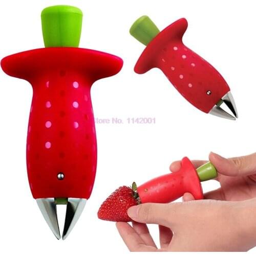 100 pieces Strawberry Metal Plastic Fruit Leaf Remover Tomato Stalks Strawberry Remover Gadget Kitchen Cooking Tool Hot