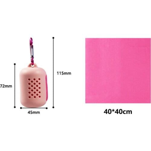 40*40CM Portable Buckle Quick Drying Towel Silica Gel Microfiber Ice Traveling Portable Gym Cold Sensation Sports Running Towels