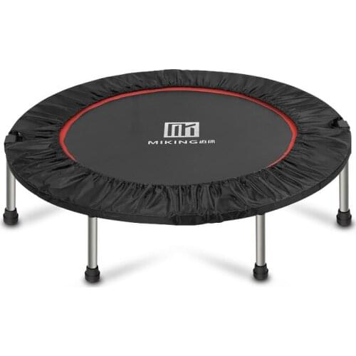 40 Inches Folding Portable Black Round Mute Non-slip Adults Trampoline With Spring Indoor Trampoline For Kids Fitness Equipment
