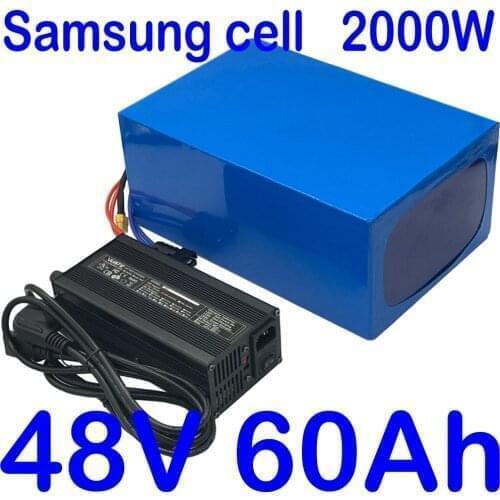 48V Battery 48V 1000W 2000W 3000W Lithium Scooter Battery Pack48V 30AH 35Ah 40Ah 50Ah 60Ah Electric Bike Battery with 5A Charger