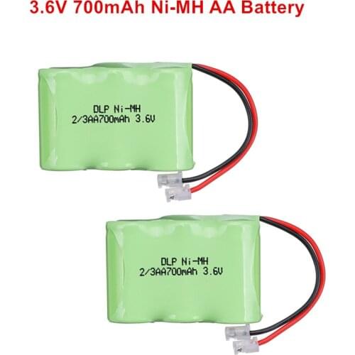 Original Ni-MH 2/3AA 3.6V 700mAh Ni-MH 2/3AA Rechargeable Battery Pack With Plugs For Cordless Phone Free Shipping 3PCS