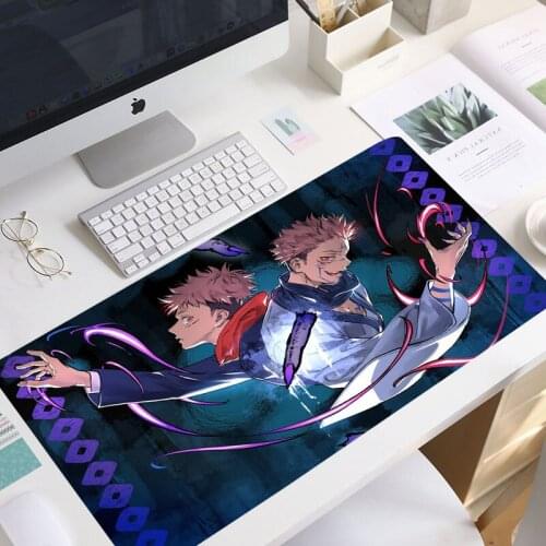 Anime Jujutsu Kaisen 90x40cm XL Locking Edge Large Gaming Mouse Pad Computer Gamer CS GO Keyboard Mouse pad manga mouse pad mat