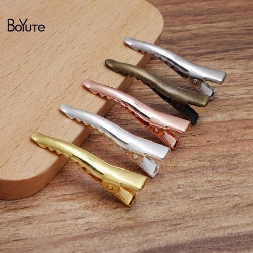 BoYuTe (100 Pieces/Lot) 35MM 45MM Iron Metal Duckbill Clips Hairpin Diy Handmade Jewelry Materials