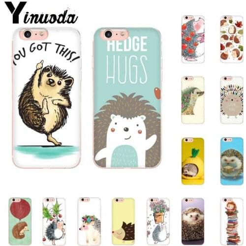Yinuoda Lovely Hedgehog Funda Coque Phone Cover for iphone SE 2020 11 pro XS MAX 8 7 6 6S Plus X 5 5S SE XR cover