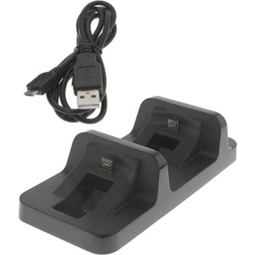 Black Base Charging for PS4 Play Station DualUSB Charger For PS4 Game Console Battery Charger Dock Hand Control Controller Stand