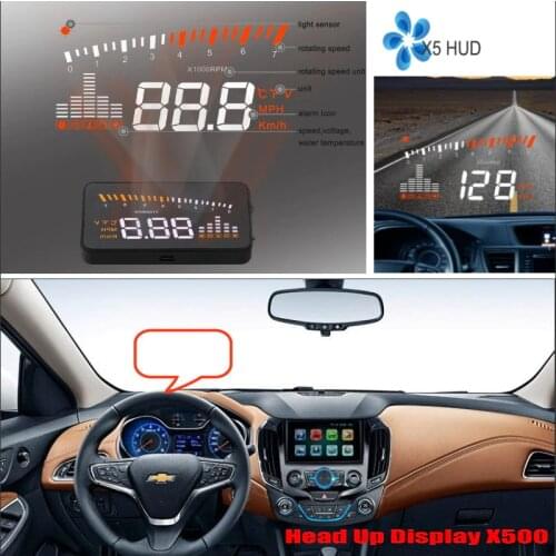 For Chevrolet Cruze/Malibu/Silverado 2010-2020 Car OBD HUD Head Up Display Driving Screen Projector - Reflecting Windshield
