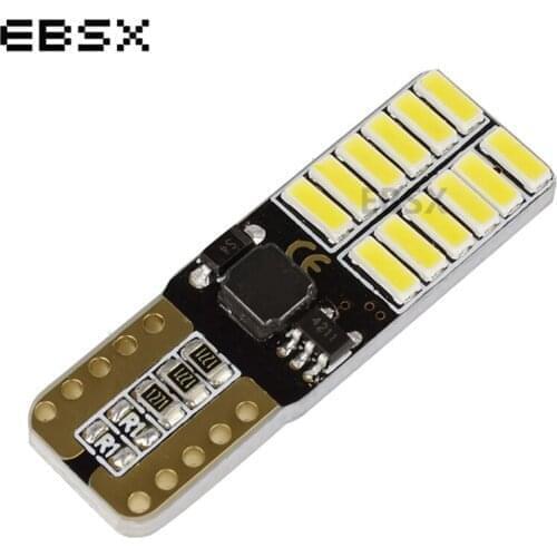 EBSX 4PCS T10 W5W Auto LED 194 168 Canbus 24 smd Led Lamp for Car Front Side Marker Door Courtesy License Plate LED Light Bulbs