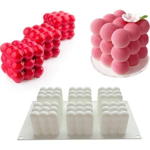 6 Cavities DIY Aromatherapy Candle Mould Silicone Plaster Candle Handmade Soy Candles Wax Soap Molds Mousse Cake Mold Supplies