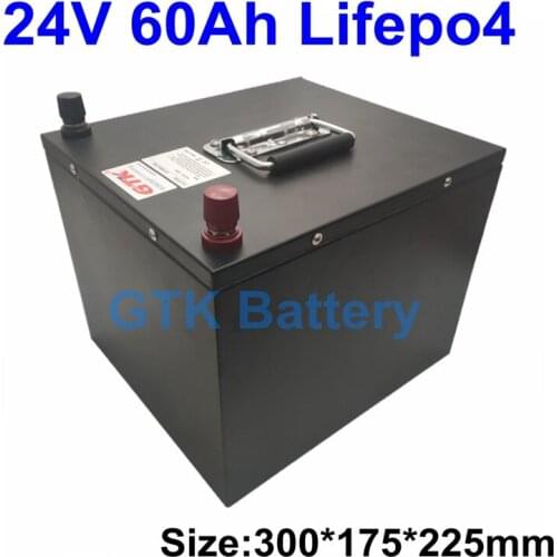 Customized lifepo4 24v 60Ah battery pack for EV light truck motor power solar storage energy ebike + 10A charger