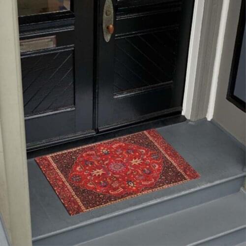 Personality Antique Persian Door Mat Home Decoration Entry Non-slip Door Mat Rubber Washable Floor Carpet