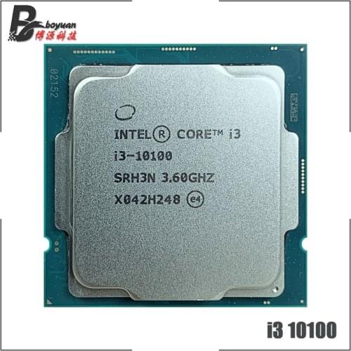 Intel Core i3-10100 i3 10100 3.6 GHz 4-core 8-thread CPU processor L2 = 1M L3 = 6m 65W LGA 1200