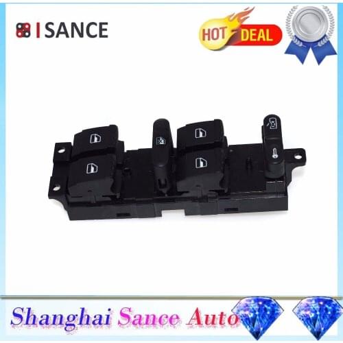 ISANCE Master Window Power Switch 1J4959857 For VW Golf Jetta GTI MK4 Passat B5 B5.5 Bora 1998 1999 2000 2001 2002 2003-2005