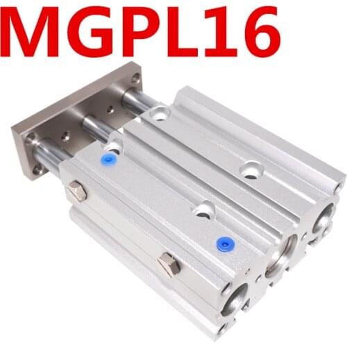 Compact guide cylinder Thin Three axis air pneumatic cylinder with guide rod MGPM bore 16 mm stroke 10-150mm MGPL16