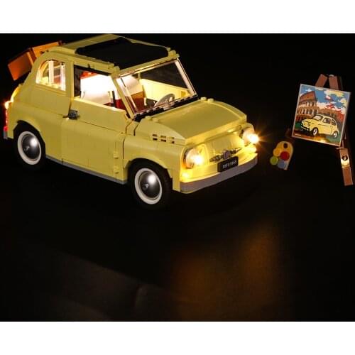 Led Light Kit For 10271 FIAT 500 Car DIY (Only LED Light, No Block Kit)