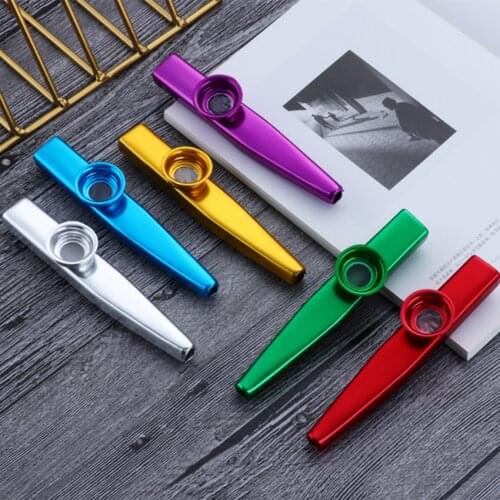 Metal Kazoos Musical Woodwind Instruments Flutes Diaphragm Mouth Kazoo Good Companion For Guitar Simple Design Lightweight