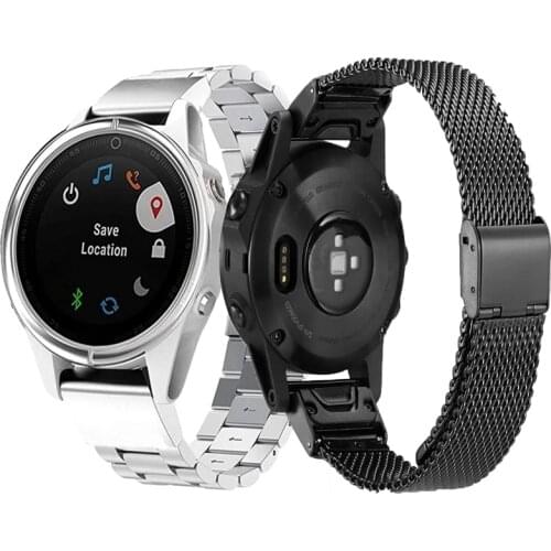 For Fenix 6X Pro Metal Watch Band 5 5X Plus 3HR 5S 6S 26Mm 20mm 22Mm Stainless Steel Wristband Garmin Watch Band Accessories