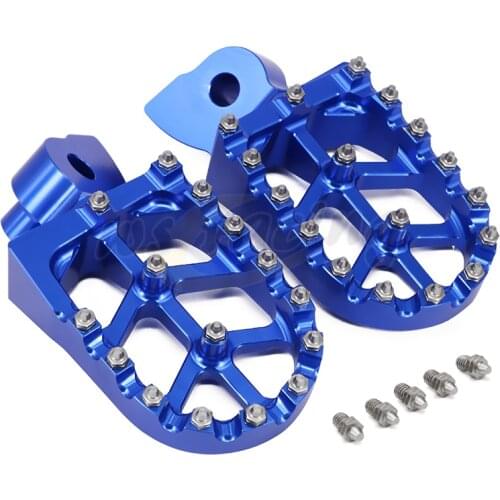Motorcycle Billet MX Wide Foot Pegs Pedals Rest Footpegs For Husqvarna CR SM WR SMS WRE TC TE TXC TXCi 50 65 125 150 250 300 310