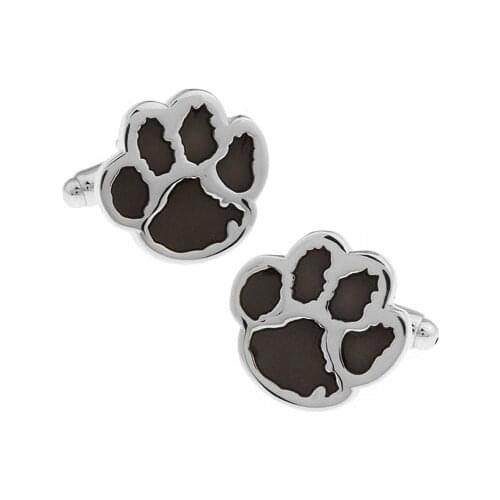 Men Gift Bear Paw Cufflinks Wholesale&retail Black Blue Red Color Option Copper Material Novelty Animal Design