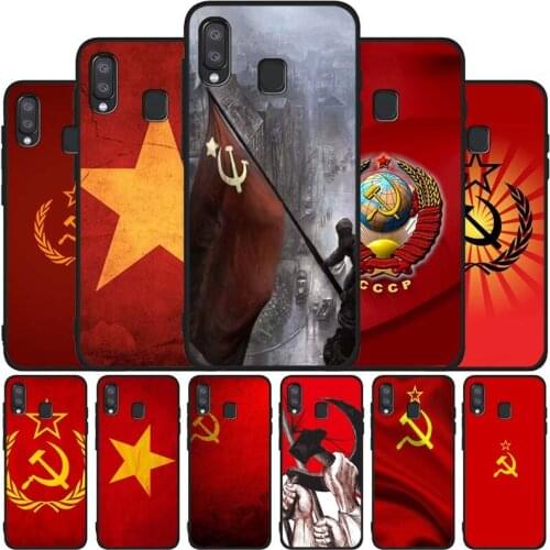 USSR Soviet Emblem black soft phone Case For Samsung A10 20 30 40 50 30S 50S 60 70 M10 M30S M40 A31 51 71 A20E A10E A21S