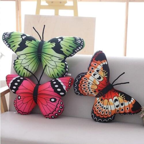 New printed butterfly plush toy doll soft pillow Sofa cushion
