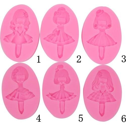 New DIY Cake Mold Dancing Girl Silicone Mold 120887-66