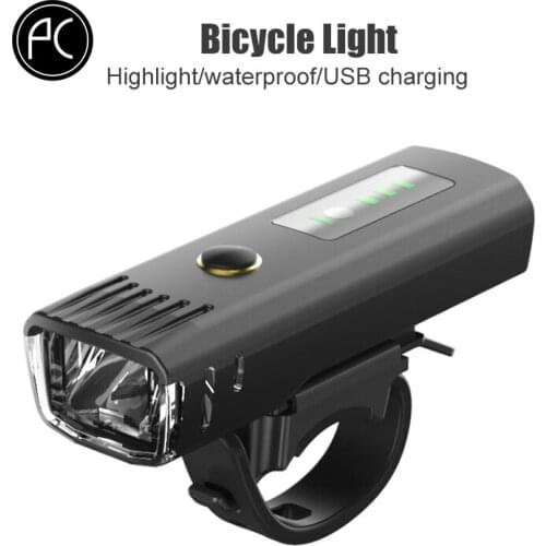 PCycling Bicycle Light Front Light MTB Road Bike Sensitive Cycling Light Waterproof USB Charge Anti-glare Led 4 Modes Flashlight