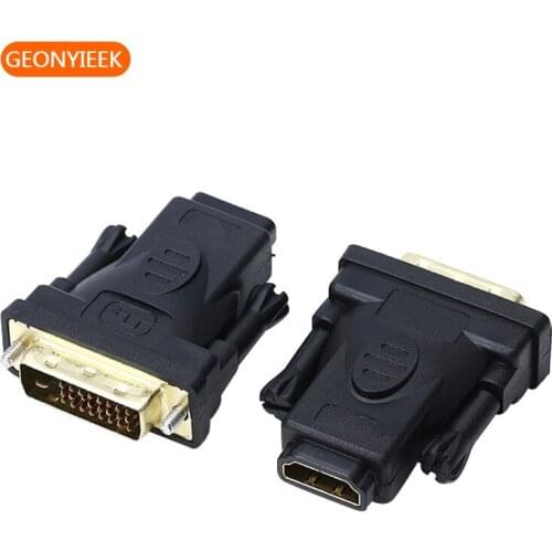 GEONYIEEK DVI Male To HDMI-compatible Female Adapter DVI (24 + 1) To HDMI-compatible Connector Aux Cable Computer Components