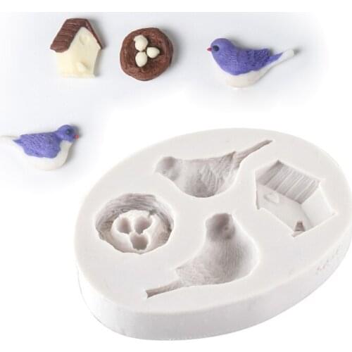 Birds Nest,Birds Silicone Mold Fondant Cake Decorating Mold Sugarcraft Chocolate Baking Tool Kitchenware For Cake Gumpaste Form