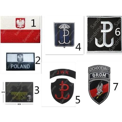 Rainbow Six R6 Poland GROMEmbroiderey Tactical Military Patches Badges Combat Emblem Applique For Clothing