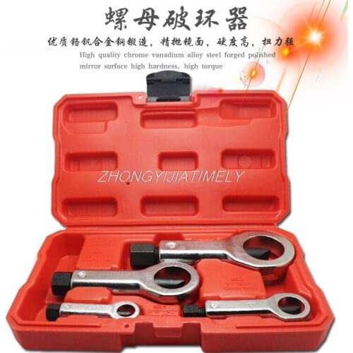 Sliding nut nut opener, nut breaker, destruction tool, twisting or cutting rusted nut