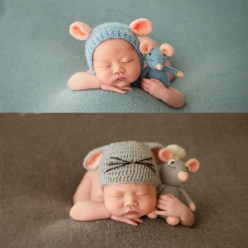 Baby Newborn Photography Props Hat Knitted Baby Toy Baby Photo Prop Accessories