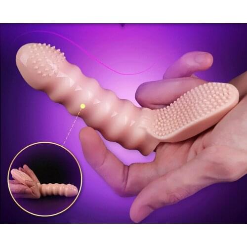 Brush Finger Vibrator Clitoris Stimulation Finger Sleeve Dildo Vibrating Egg Adult Sex Toys for Woman Licking G Spot Massager
